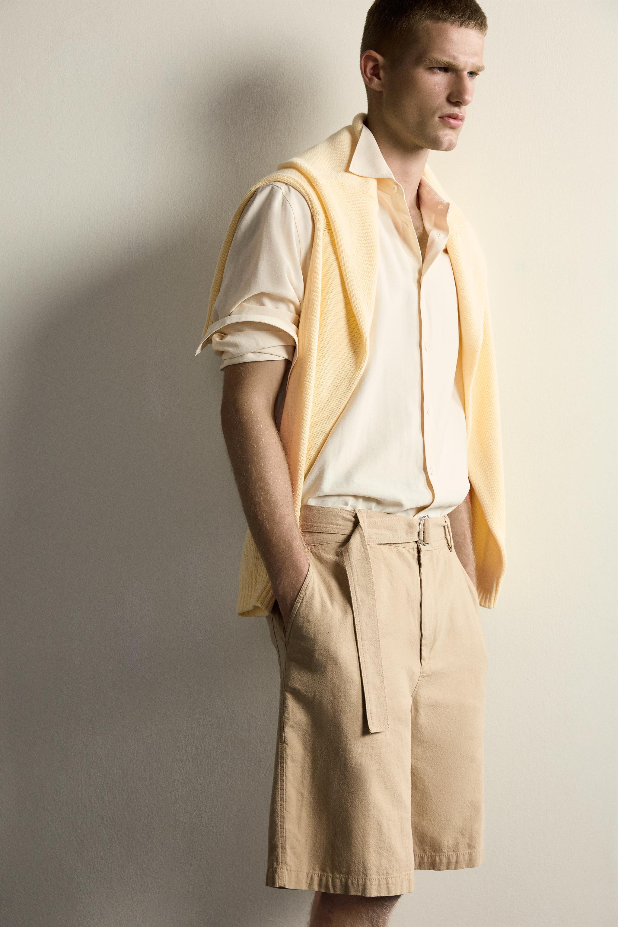 BELTED RELAXED FIT SHORTS